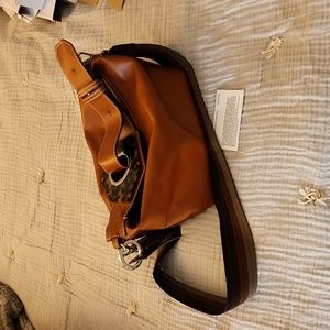 Ganni Tan Leather Purse